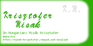 krisztofer misak business card